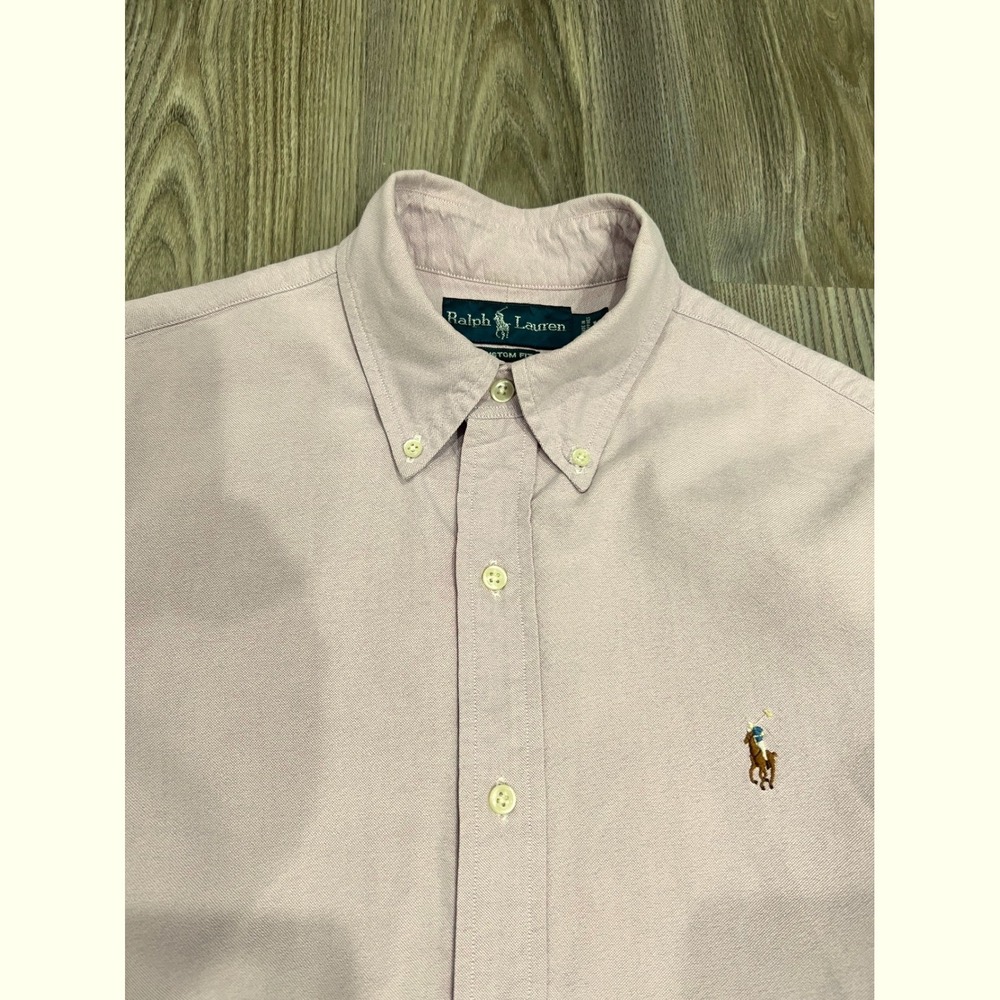 Ralph Lauren Shirt Men's M Pink long sleeve Vintage dress shirt